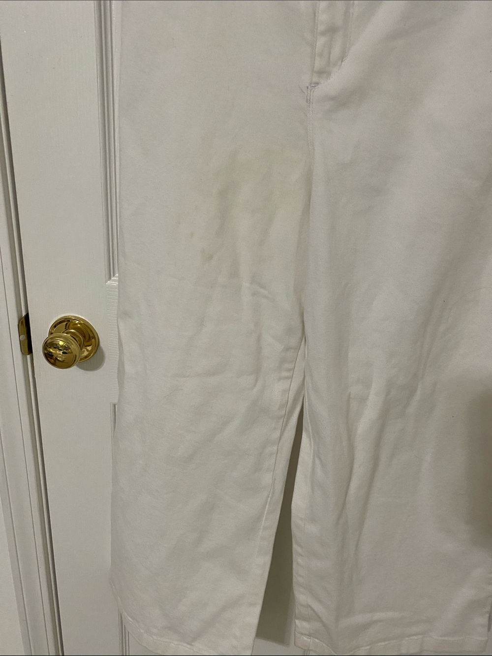 NWT Gloria Vanderbilt White Wide-Leg Cropped Jeans - Picture 5 of 10